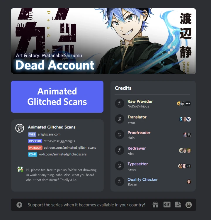 Read Dead Account Manga Online