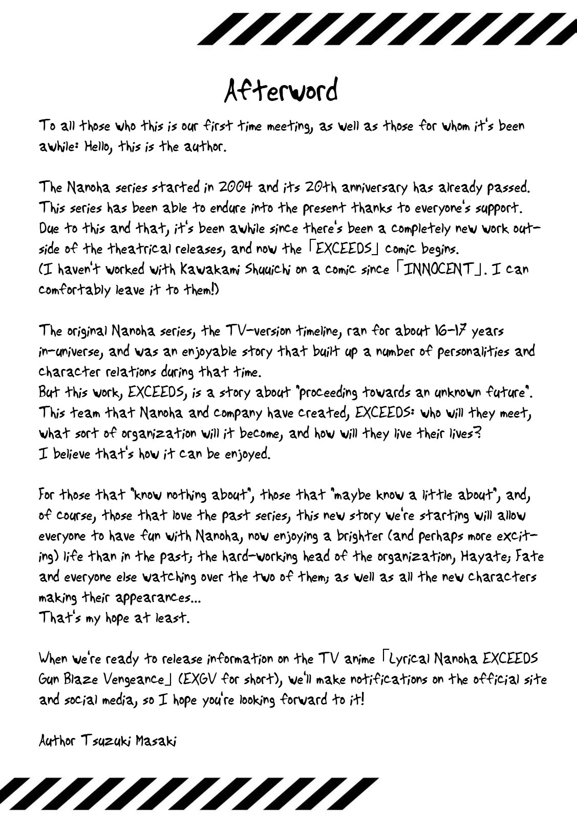 Read Mahou Shoujo Lyrical Nanoha EXCEEDS Manga Online
