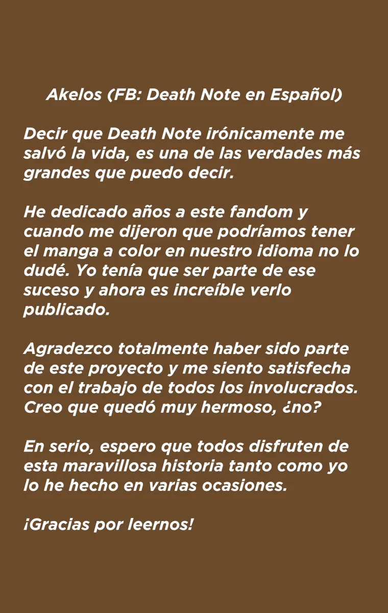 Read Death Note Full Color ES Manga Online