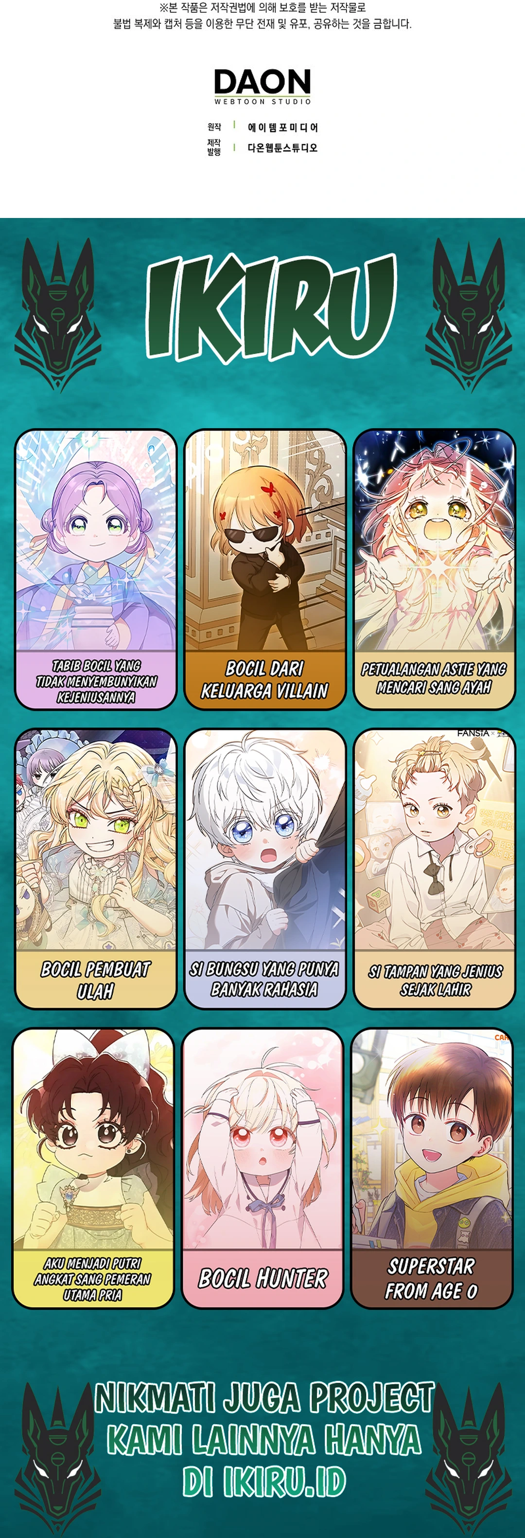 Read Aku Adalah Mata-Mata Berusia 5 tahun Yang Menculik Seorang Penjahat ID Manga Online