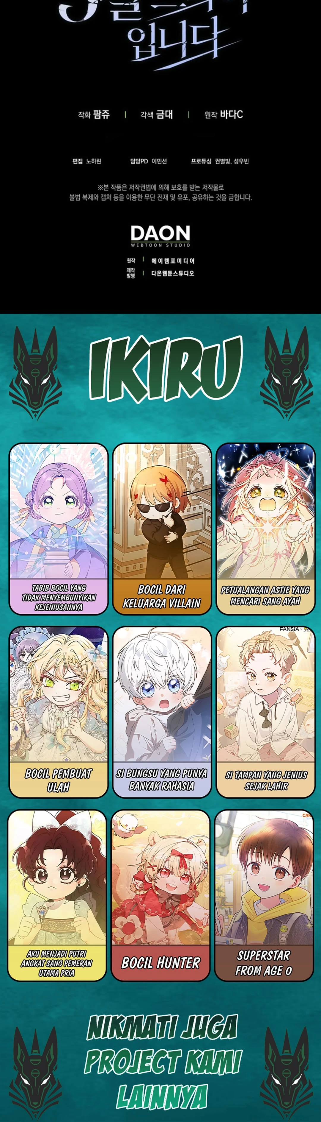Read Aku Adalah Mata-Mata Berusia 5 tahun Yang Menculik Seorang Penjahat ID Manga Online