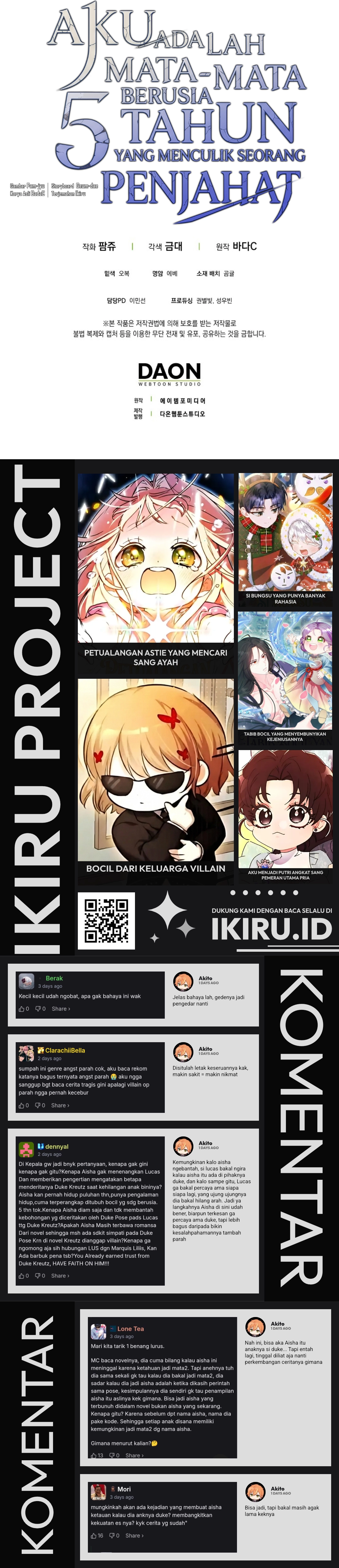 Read Aku Adalah Mata-Mata Berusia 5 tahun Yang Menculik Seorang Penjahat ID Manga Online