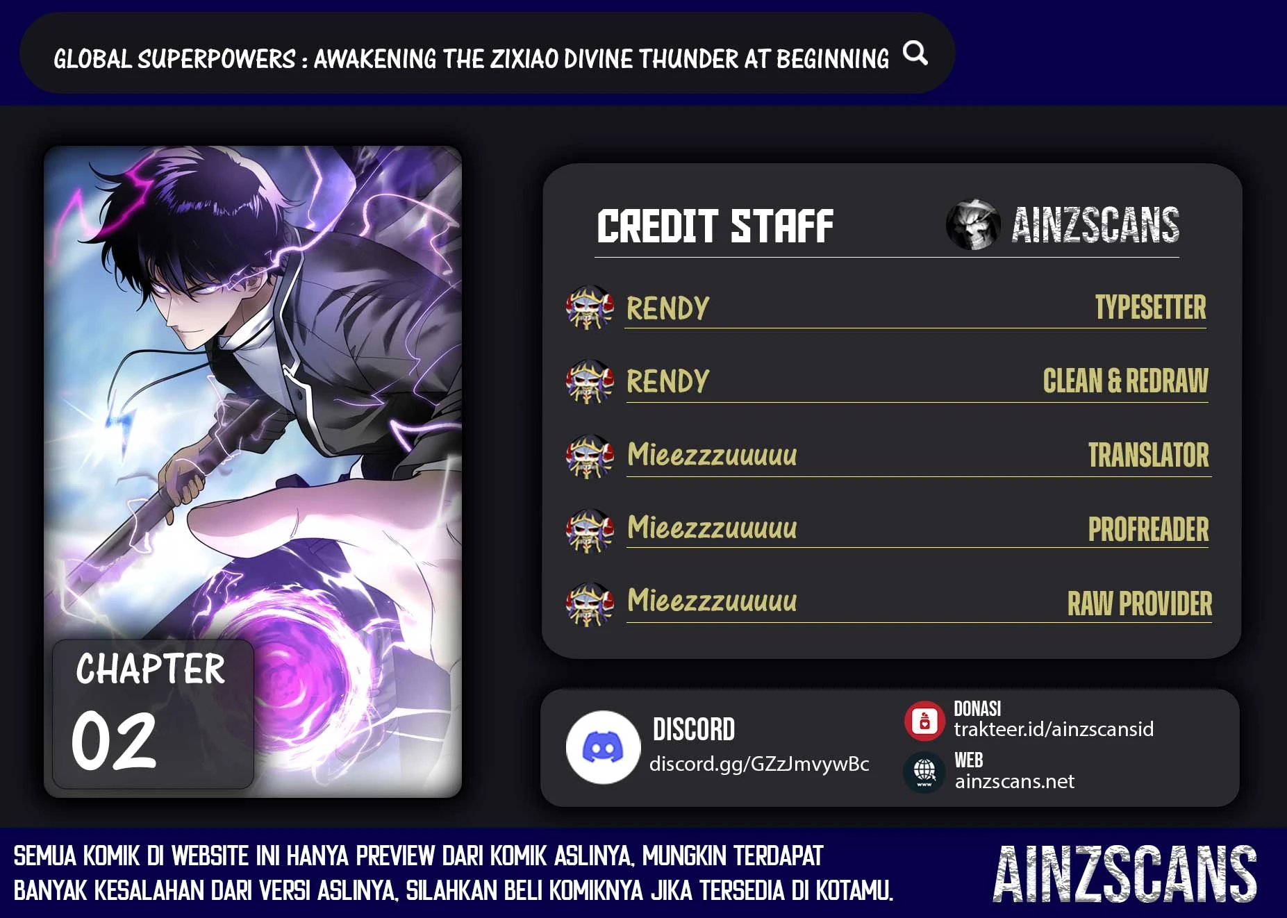 Read Awakening the Purple Thunder at the Beginning ID Manga Online