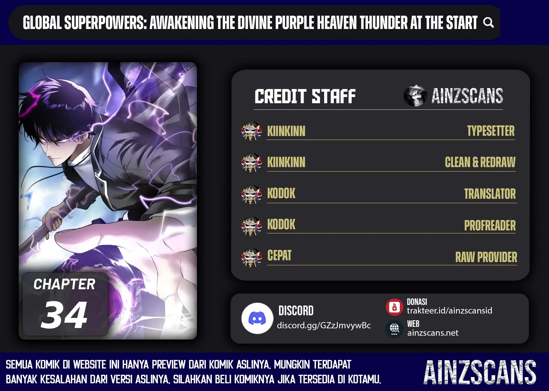 Read Awakening the Purple Thunder at the Beginning ID Manga Online