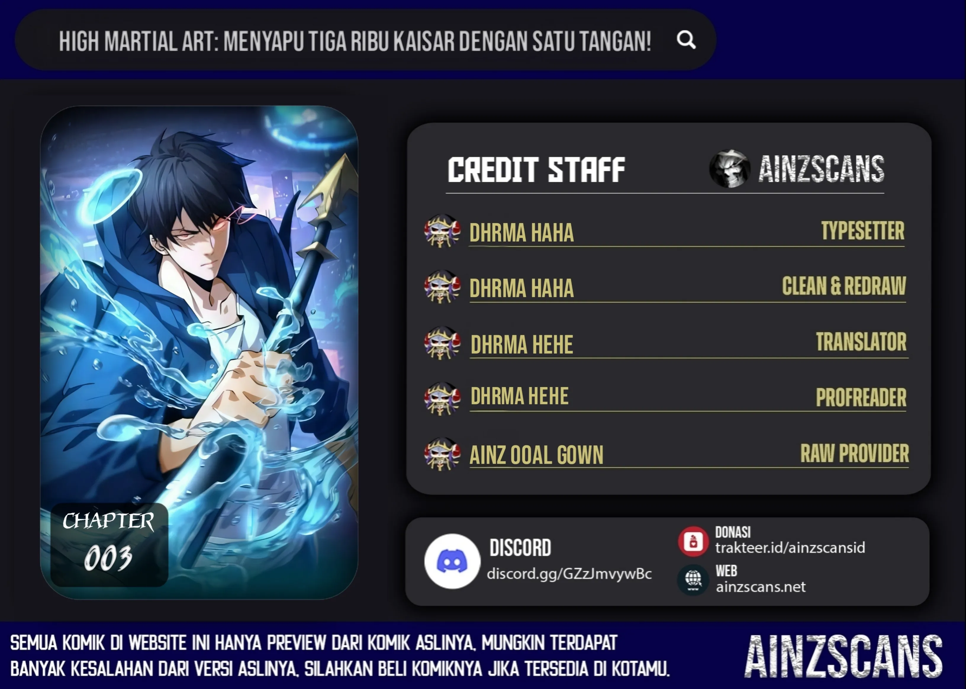 Read High Martiality With One Hand, I Single-Handedly Repel Three Thousand Emperors ID Manga Online