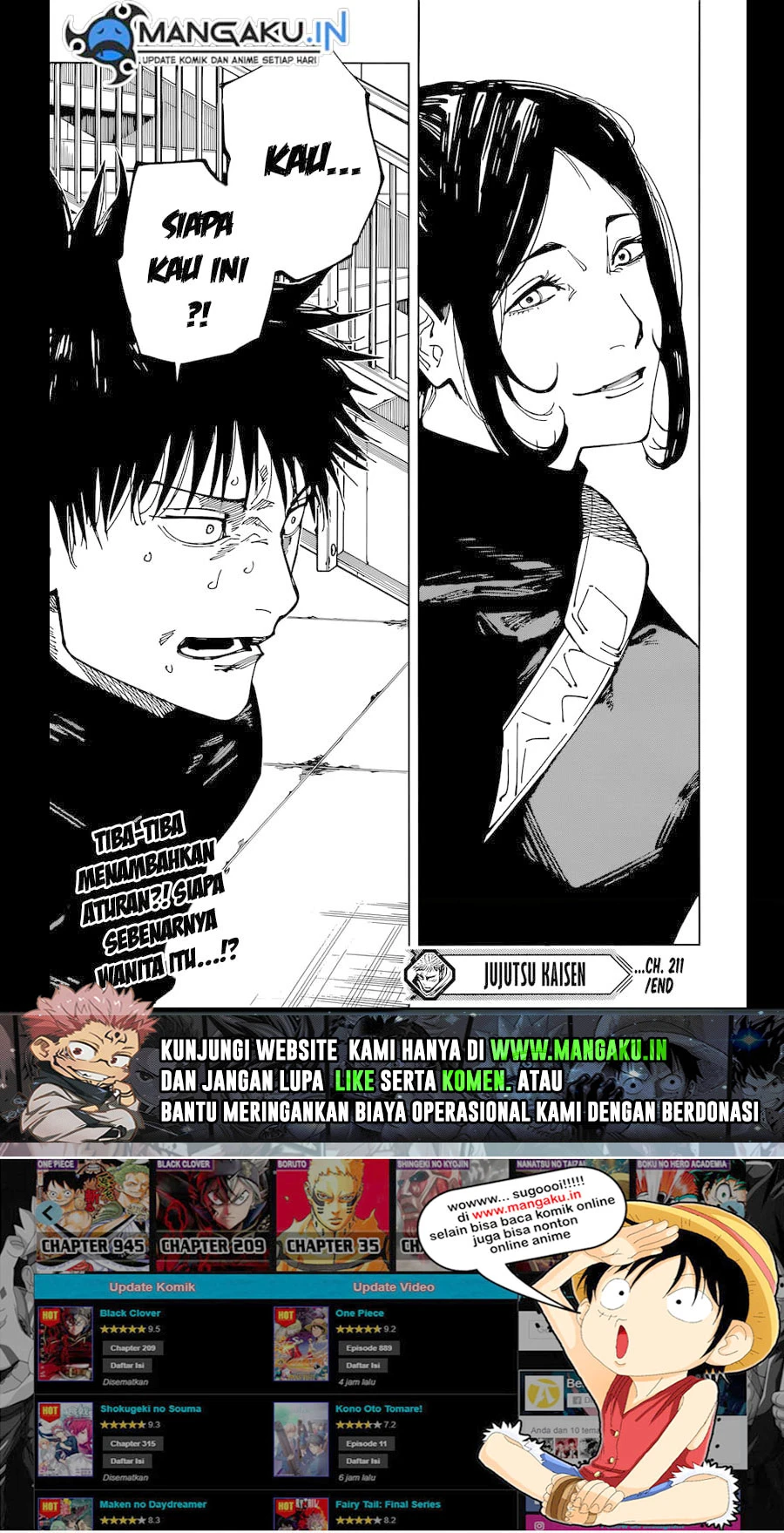 Read Jujutsu Kaisen Bahasa Indonesia ID Manga Online