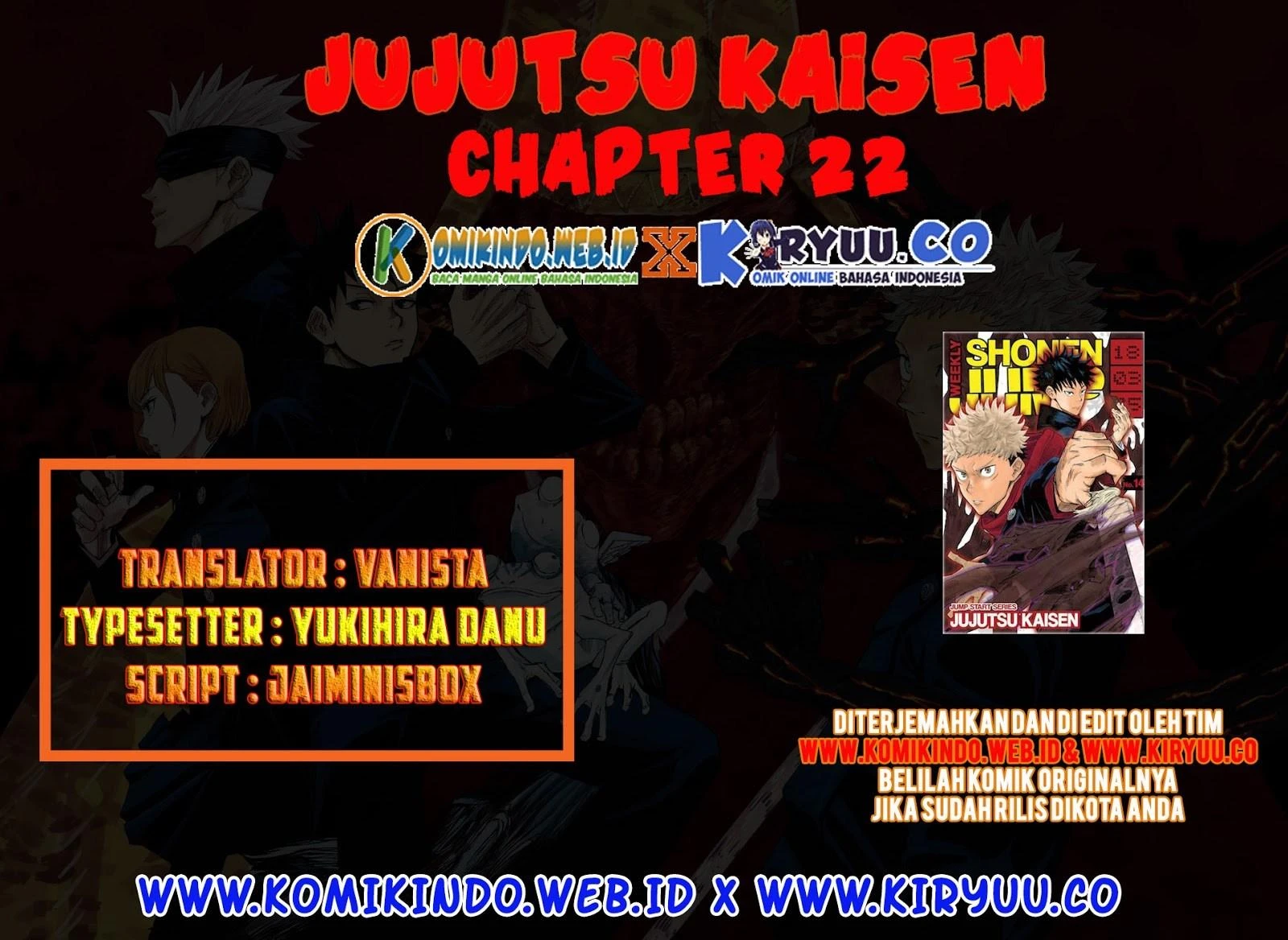Read Jujutsu Kaisen Bahasa Indonesia ID Manga Online