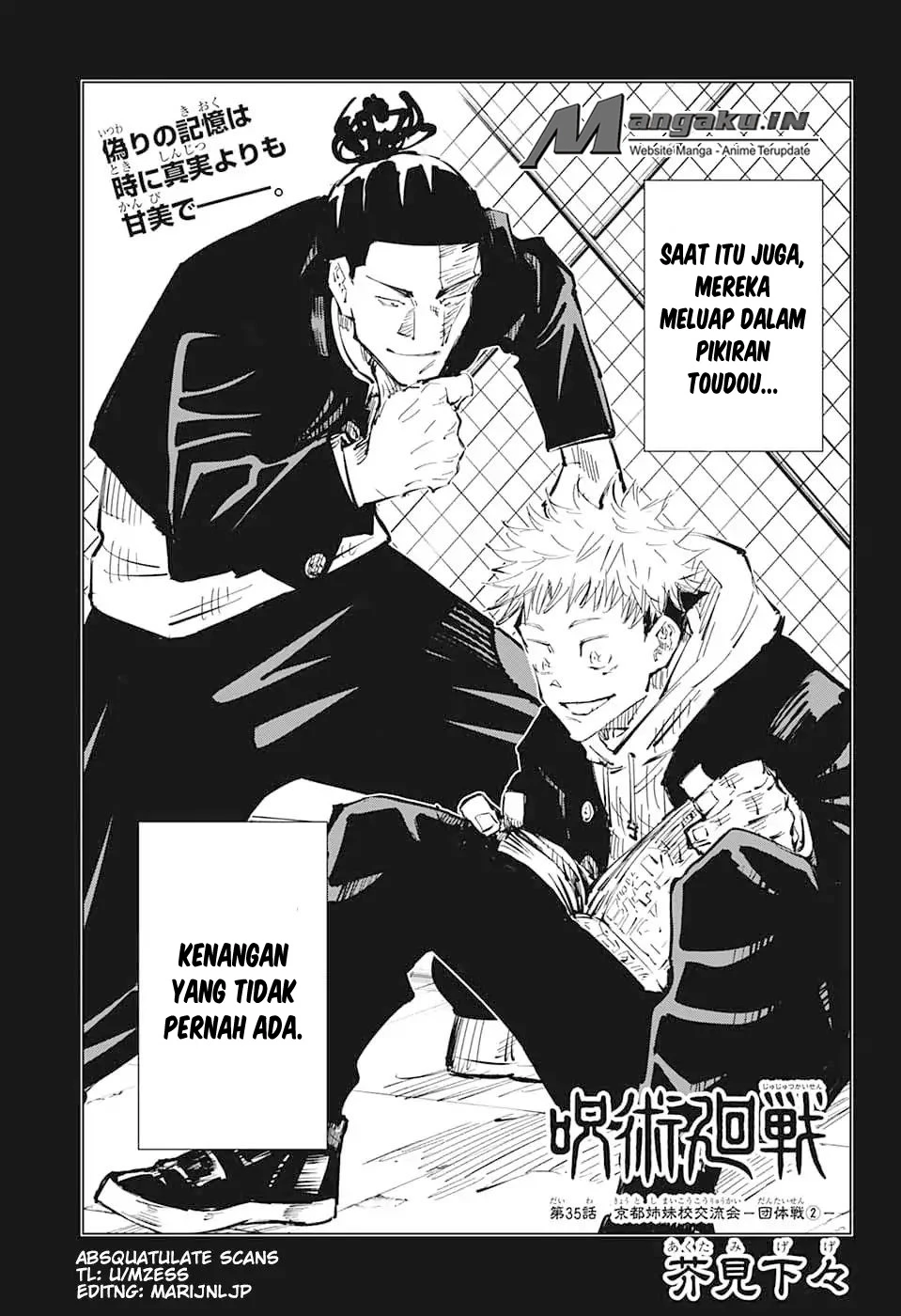 Read Jujutsu Kaisen Bahasa Indonesia ID Manga Online