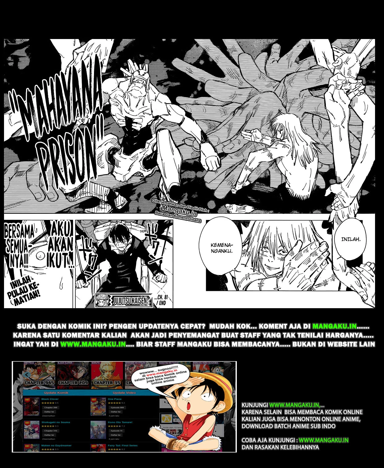 Read Jujutsu Kaisen Bahasa Indonesia ID Manga Online