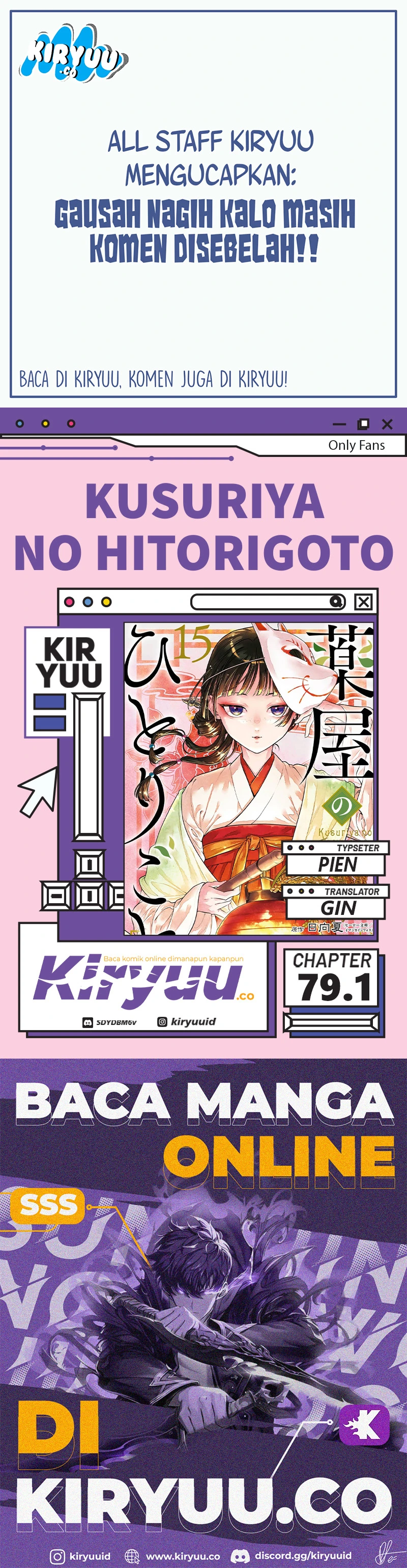 Read Kusuriya no Hitorigoto ID Manga Online