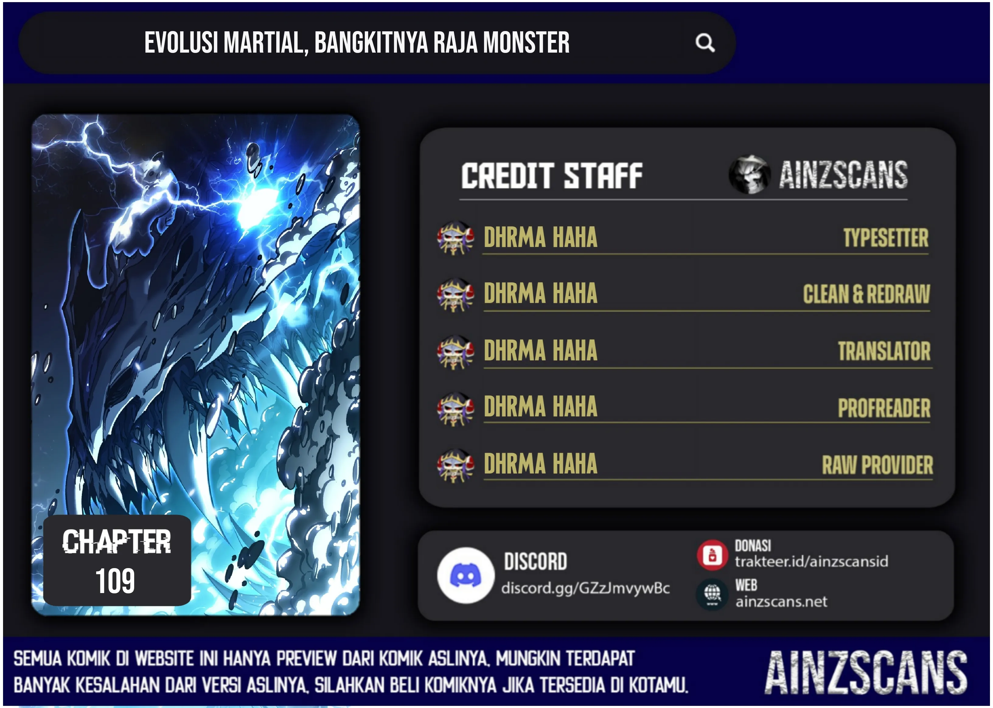 Read Martial Evolution Start by Awakening the King of Monsters ID Manga Online