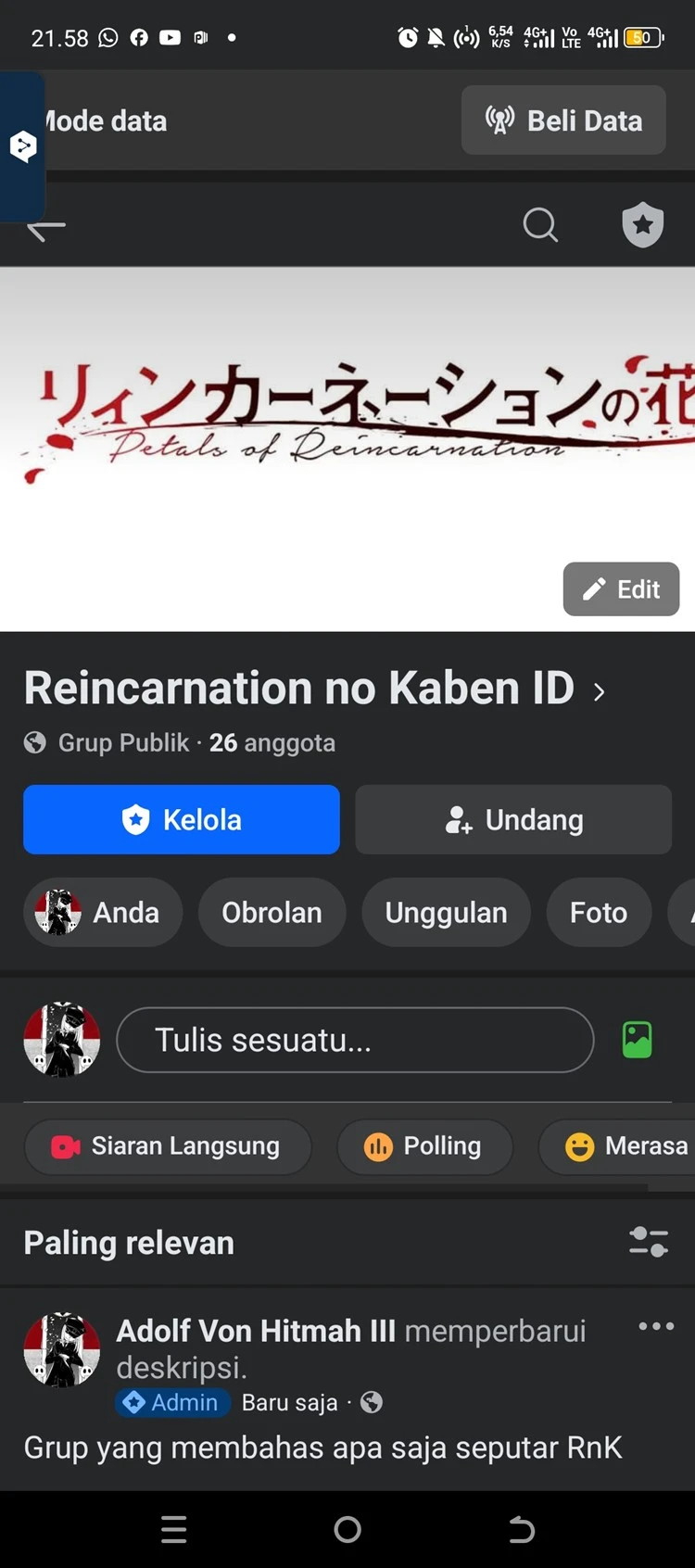 Read Reincarnation no Kaben ID Manga Online