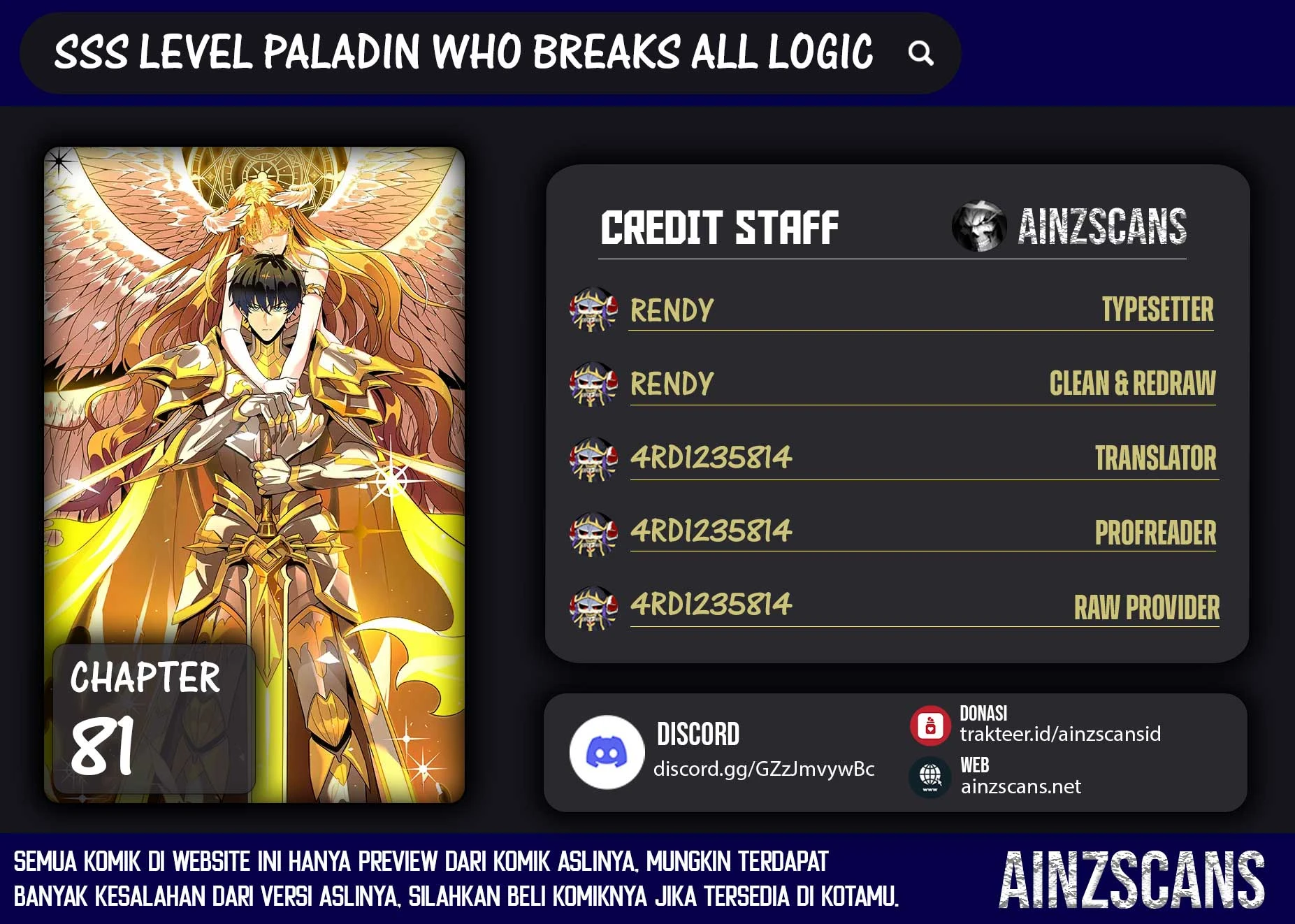 Read SSS-level Paladin Who Breaks All Logic ID Manga Online