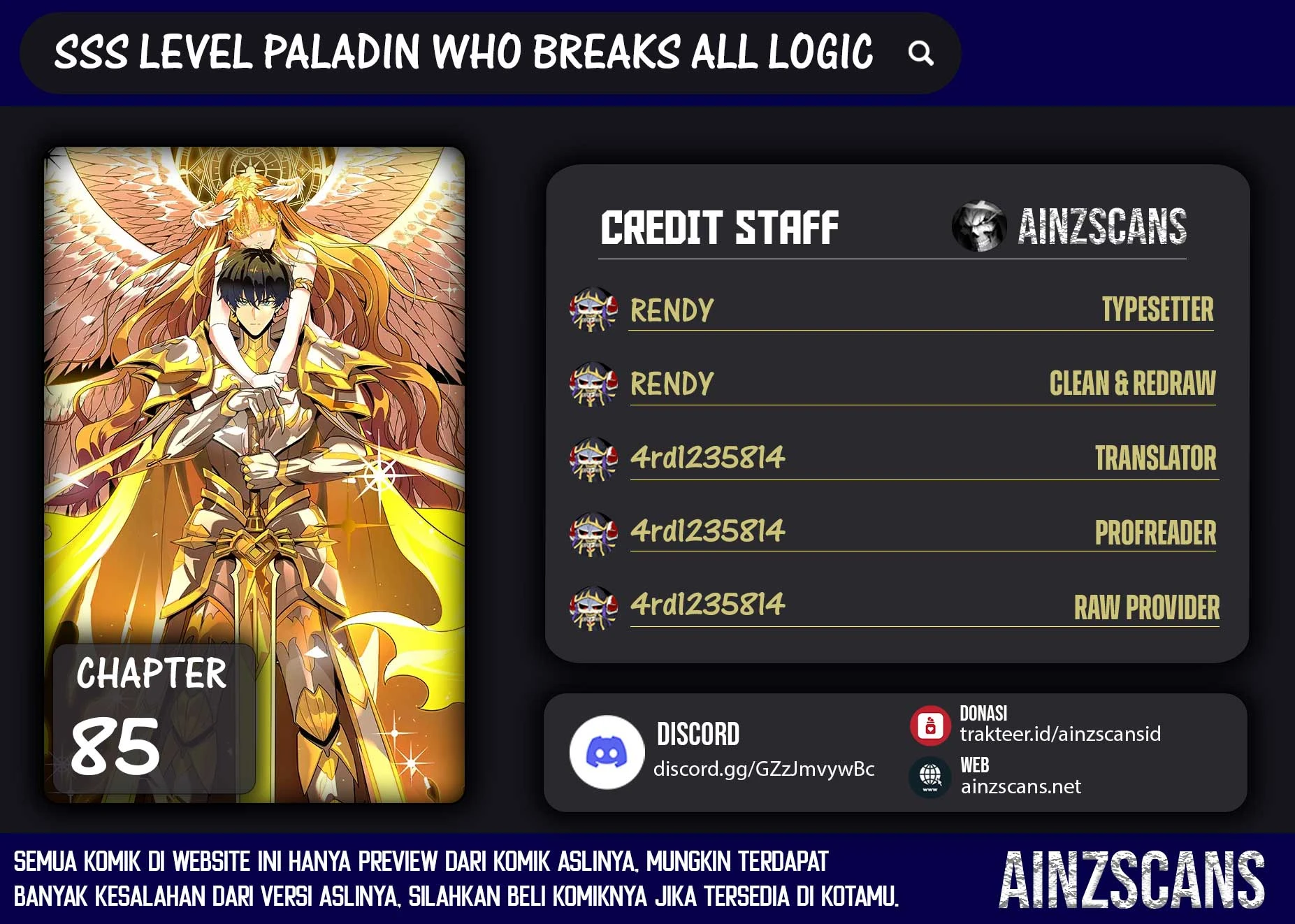 Read SSS-level Paladin Who Breaks All Logic ID Manga Online